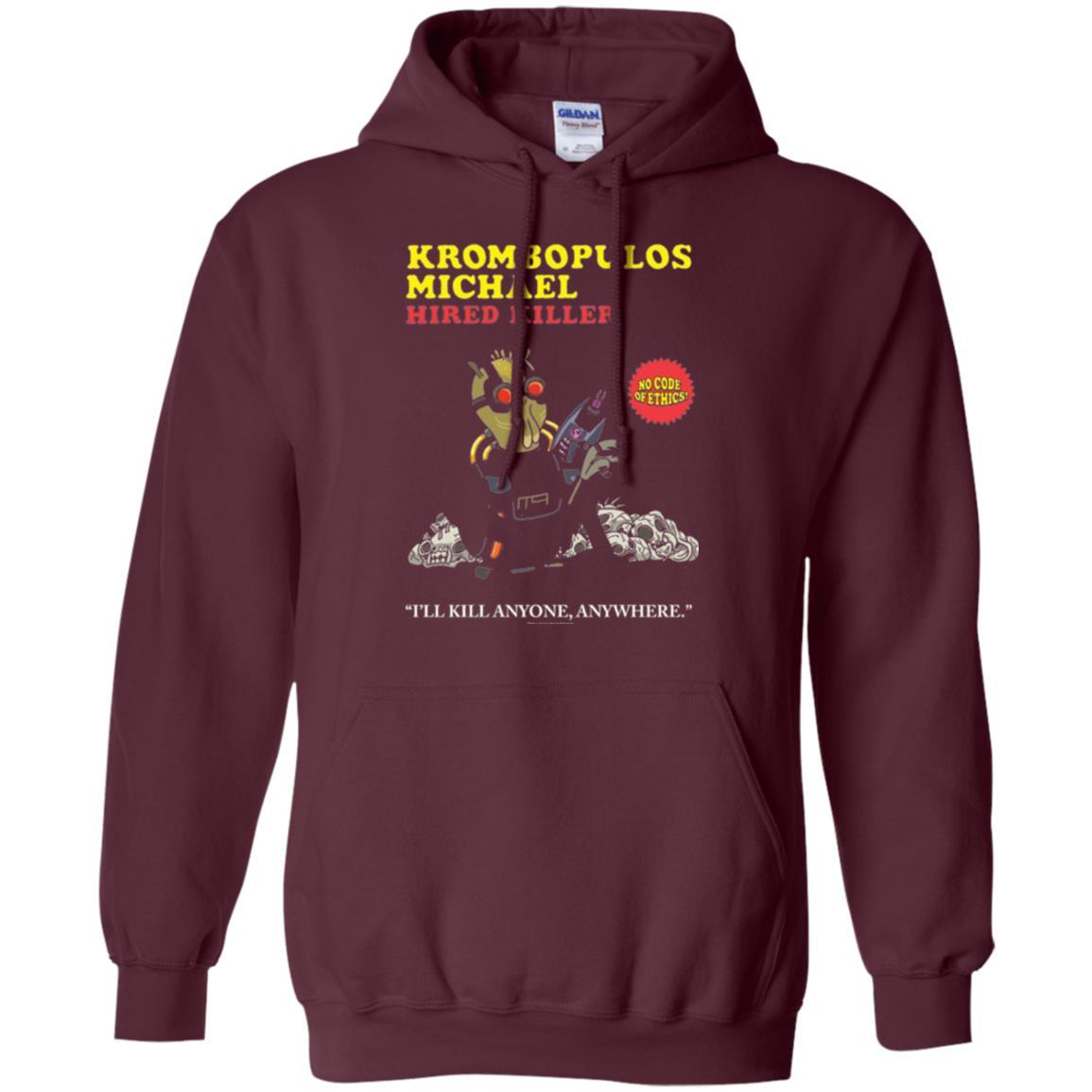 Film T-shirt Krombopulos Michael Hired Killer Maroon