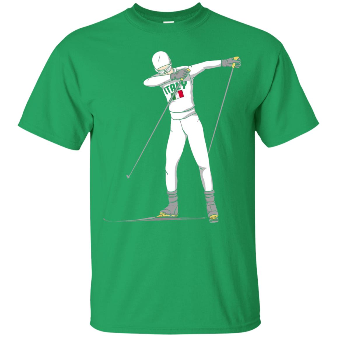 Italy Dabbing Skier Shirt Irish Green