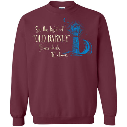 Lighthouse T-shirt See The Light Of Old Barney From Dusk Til Down Maroon
