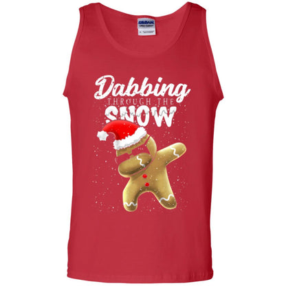 Dabbing Gingerbread T-shirt Dabbing Through The Snow Red