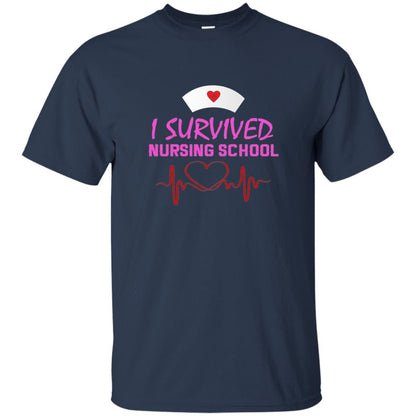 I Survived Nursing School Nursing Survivor Shirt Navy