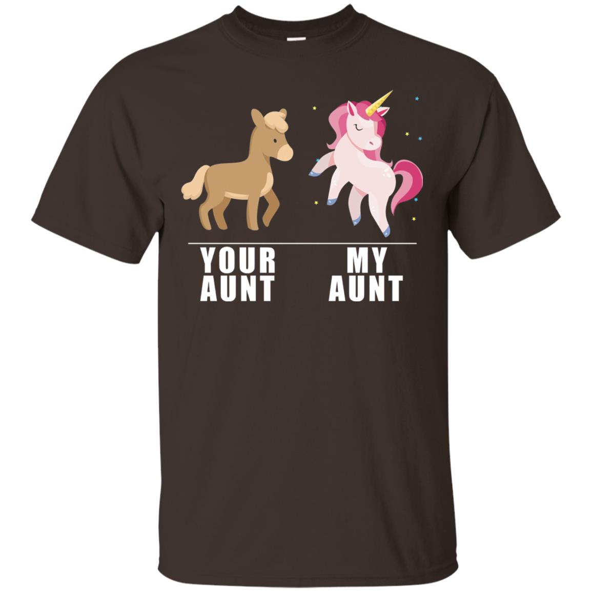 Your Aunt My Aunt Unicorn T-shirt Dark Chocolate