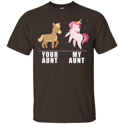 Your Aunt My Aunt Unicorn T-shirt Dark Chocolate
