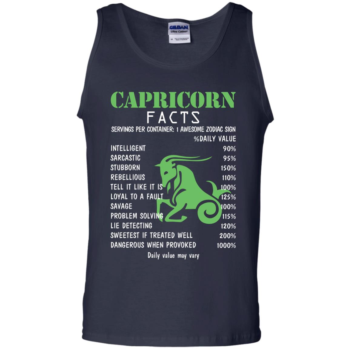 Capricorn Facts 1 Awesome Zodiac Sign Gift Shirt For Capricorn Horoscope Navy