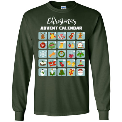 Christmas Calendar December 2018 Gift Shirt Forest Green