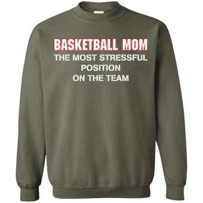 Basketball Lover T-shirt The Most Stressful Position Position On The Team Military Green