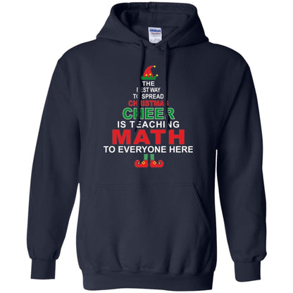 Elf Christmas T-shirt Math Teacher Christmas T-shirt Navy
