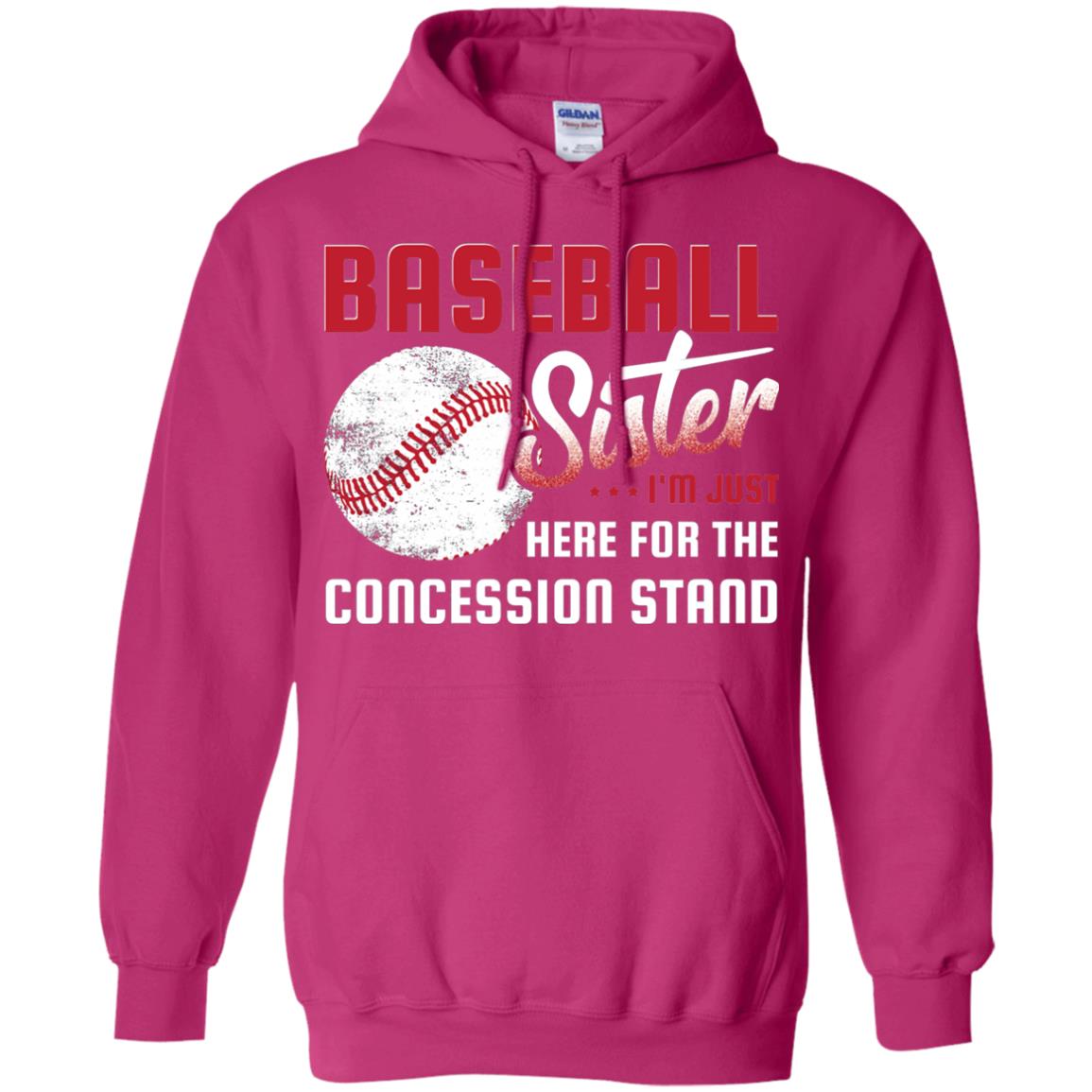 Baseball Sister Shirt Im Just Here For Concession Stand Heliconia