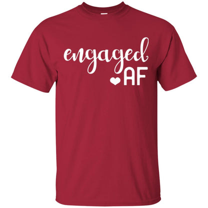 Fiance Engagement Party Womens Engaged Af T-shirt Cardinal