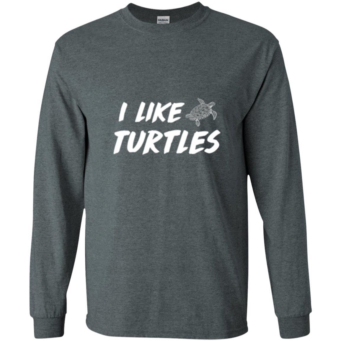 Turtle Lover T-shirt I Like Turtles Dark Heather