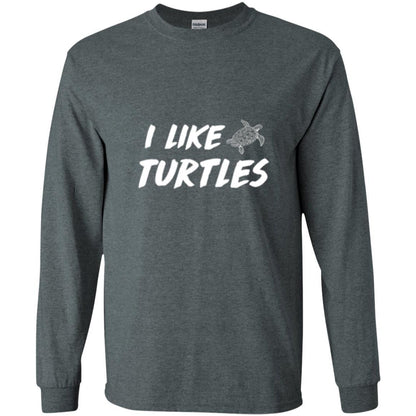 Turtle Lover T-shirt I Like Turtles Dark Heather