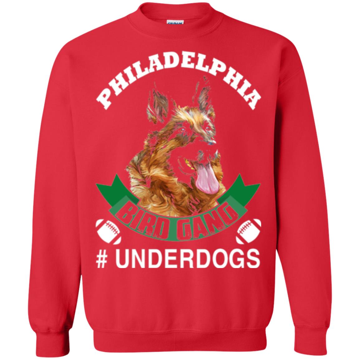 Football Lover T-shirt Philadelphia Bird Gang Underdogs 2018 Red