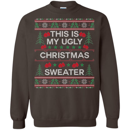 Christmas T-shirt This Is My Ugly Christmas Sweater Dark Chocolate