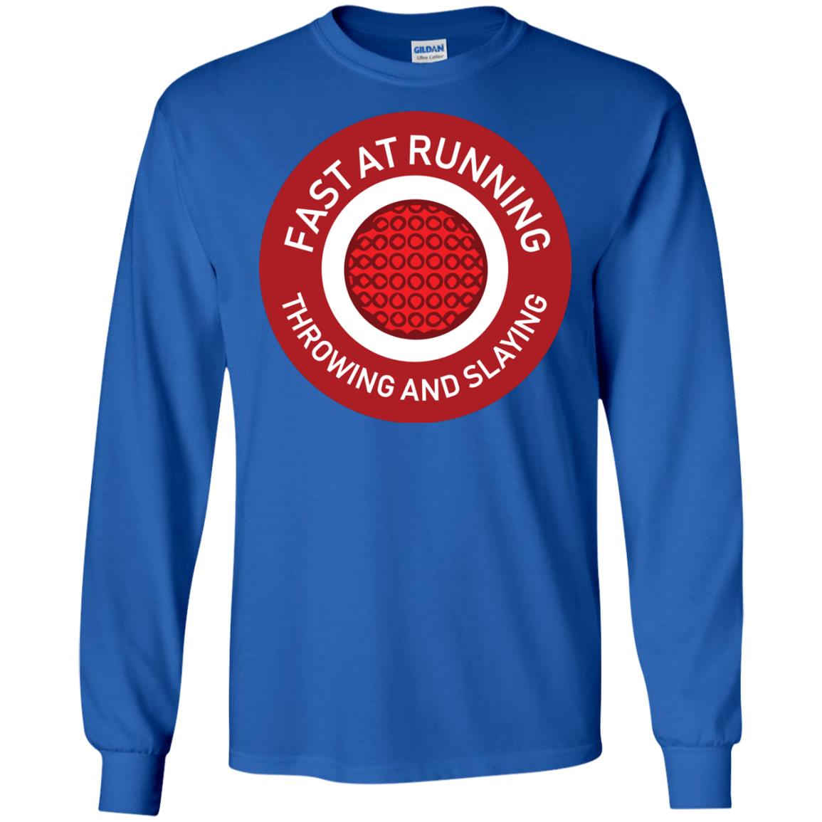 Fast At Running Throwing And Slaying Dodgeball Shirts Royal