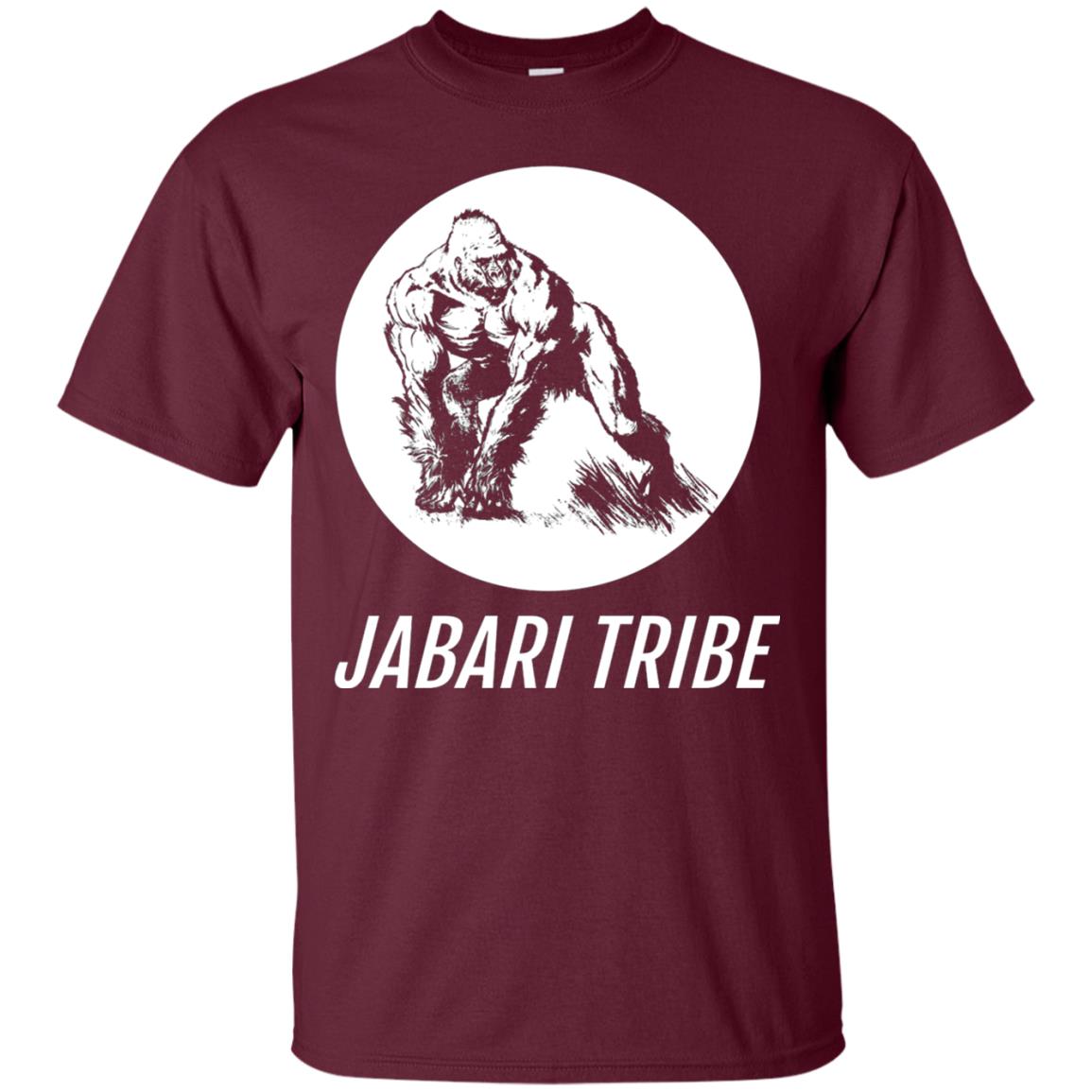 Jabari Tribe White Gorilla T-shirt Maroon