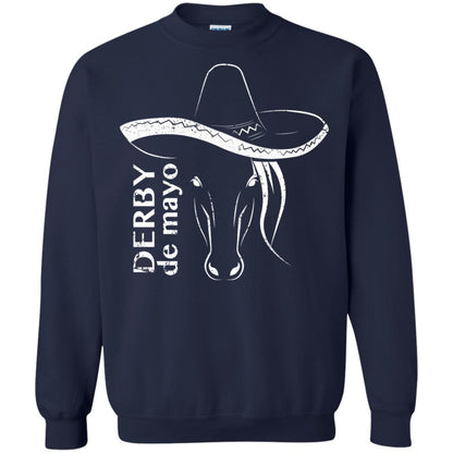 Derby De Mayo Sombrero Horse Race Shirt Navy