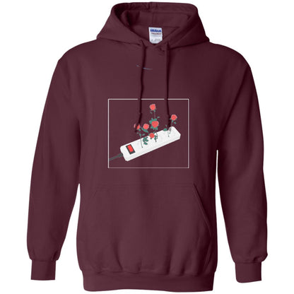Flower Power Cute Art Aesthetic Vaporwave Digital Rose T-shirt Maroon