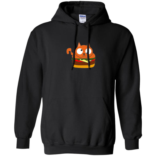 Chibi Kitty Burger Kawaii Cat Lovers Shirt Black