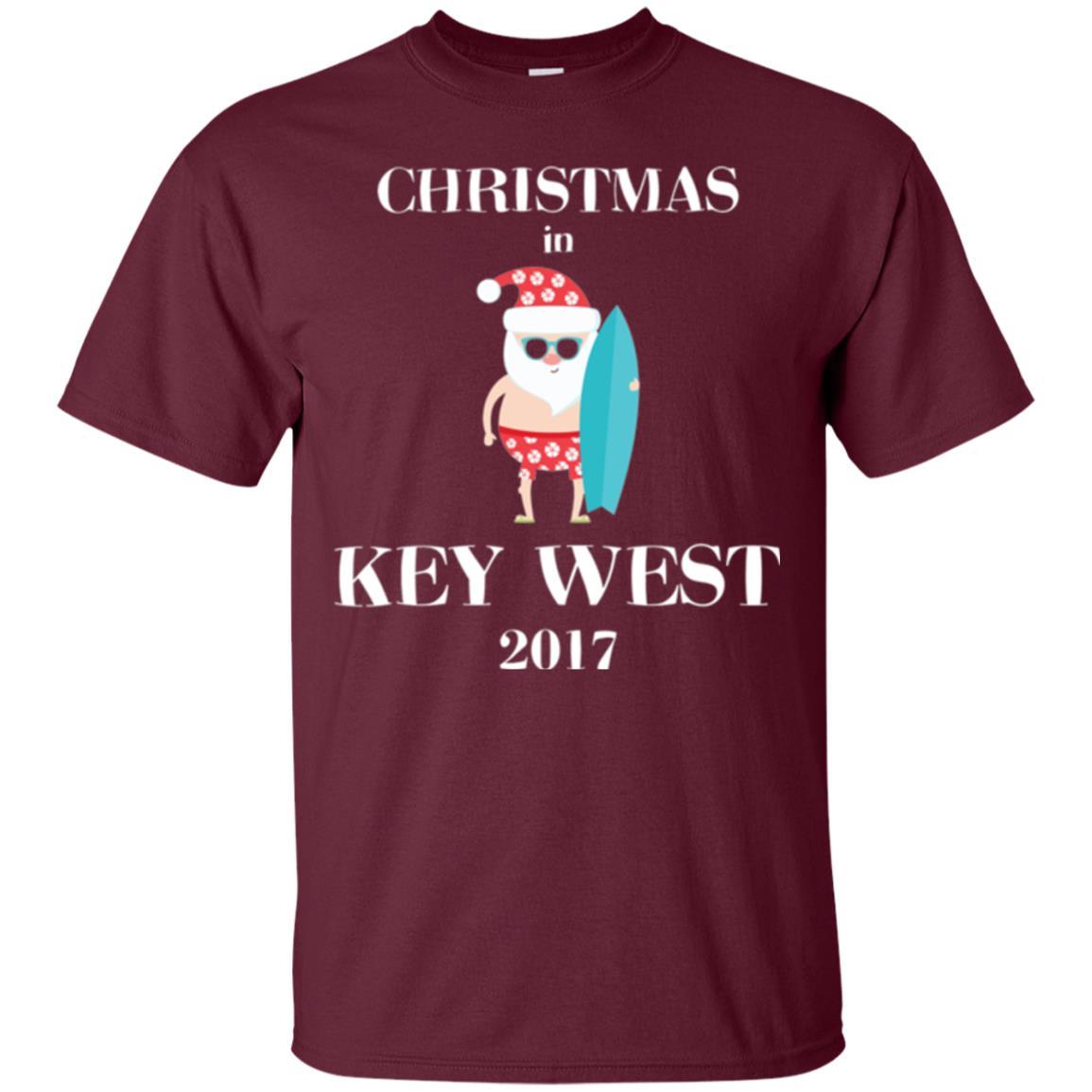 Family Vacation T-shirt Christmas In Key West 2017 Maroon