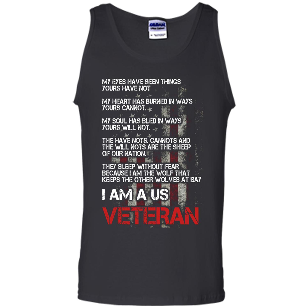 Military T-shirt I Am A Us Veteran T-shirt Black