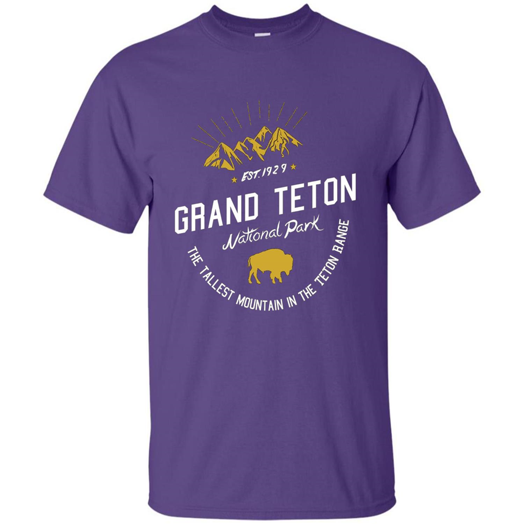 Grand Teton National Park T-shirt Purple