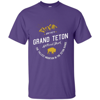 Grand Teton National Park T-shirt Purple