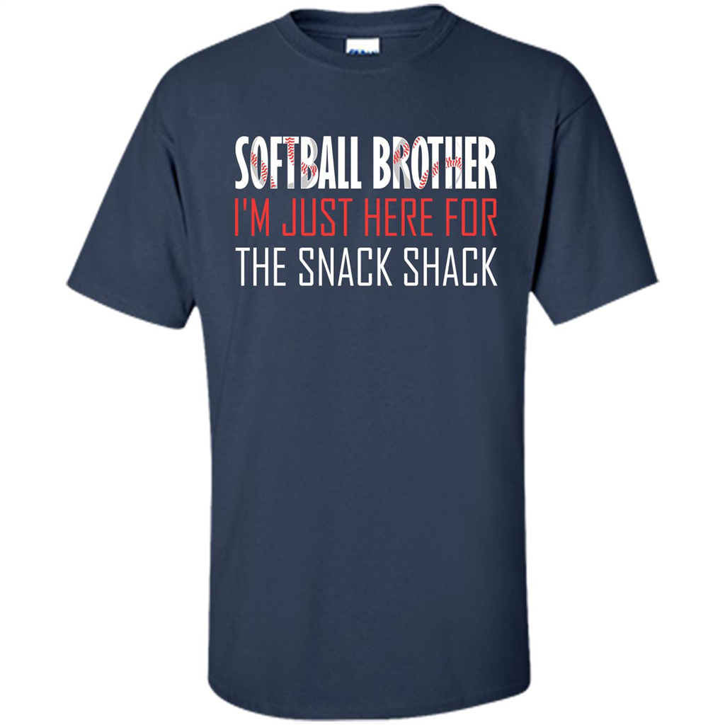 Softball Brother T-shirt I'm Just Here For The Snack Shack Navy