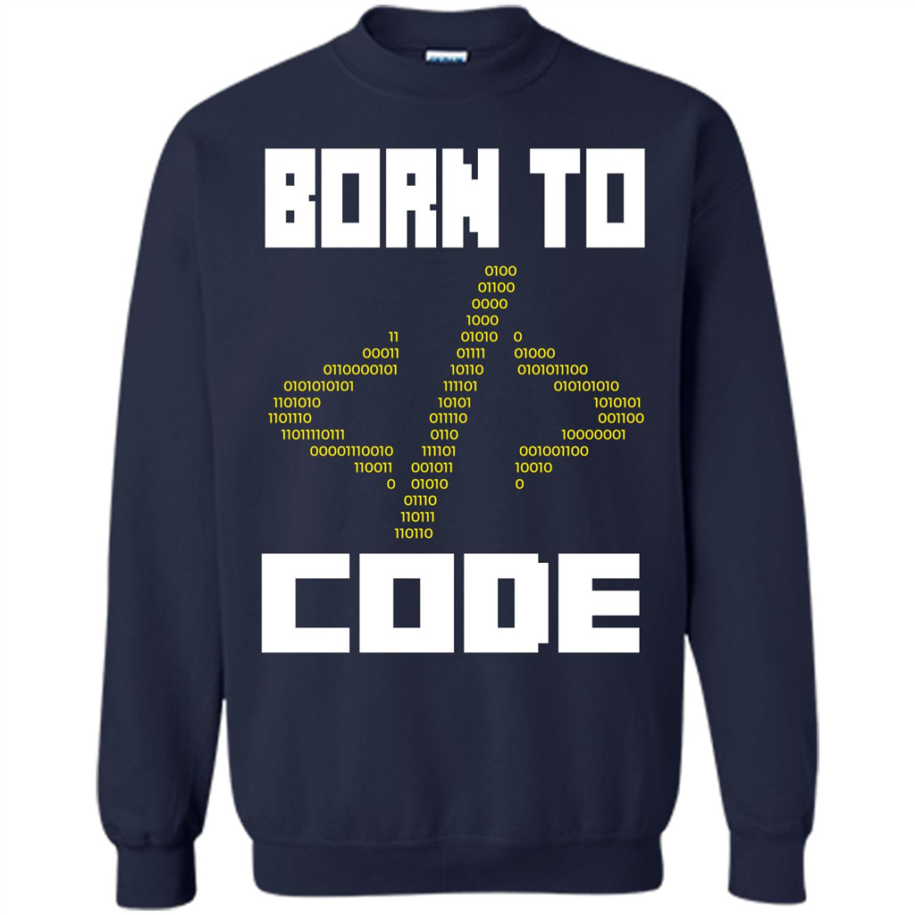 Programmers T-shirt Born To Code Design Developer Navy