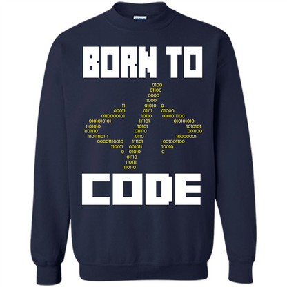 Programmers T-shirt Born To Code Design Developer Navy