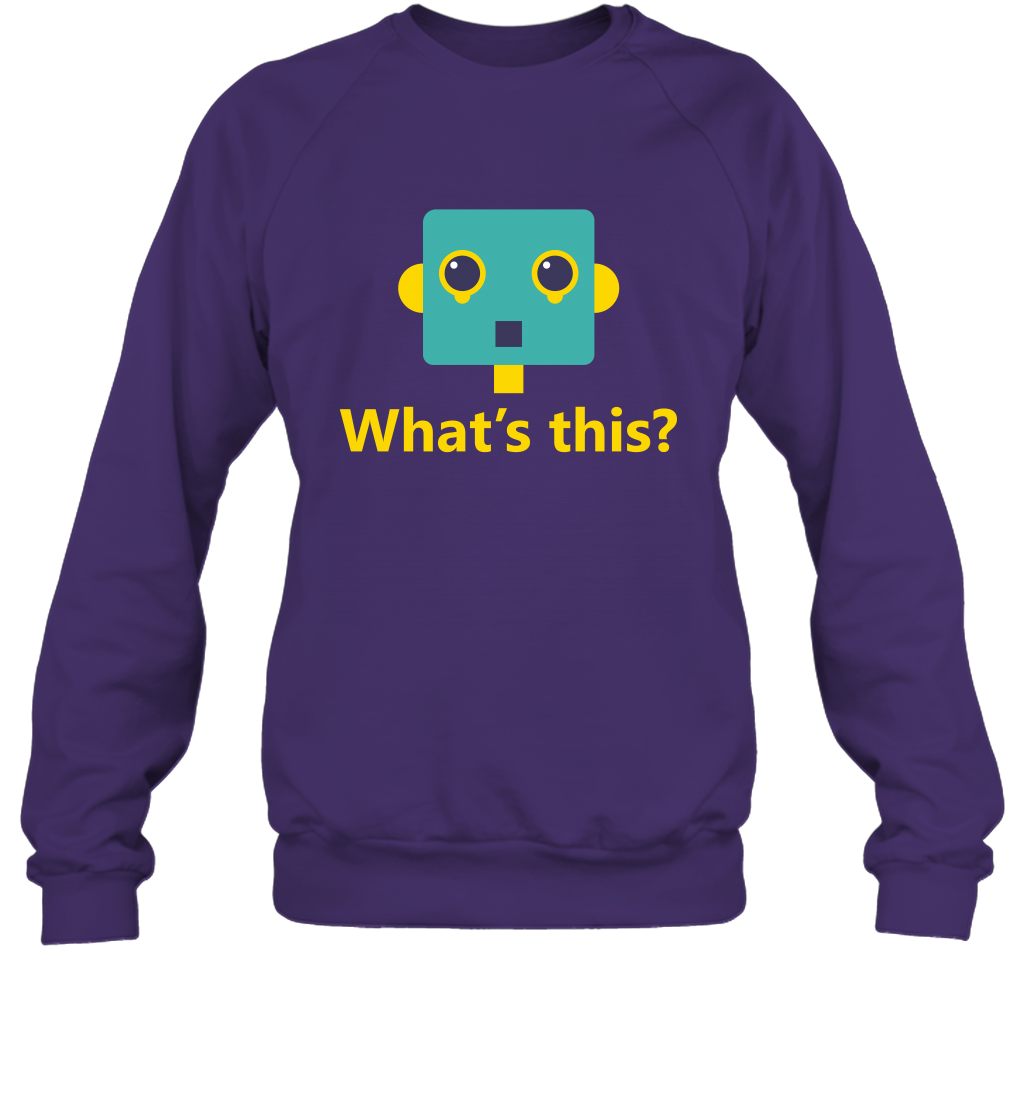What's This Funny Robot Shirt Sweatshirt Sweatshirt Purple