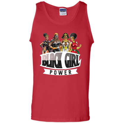 Super Hero Black Girl Power T-Shirt Red