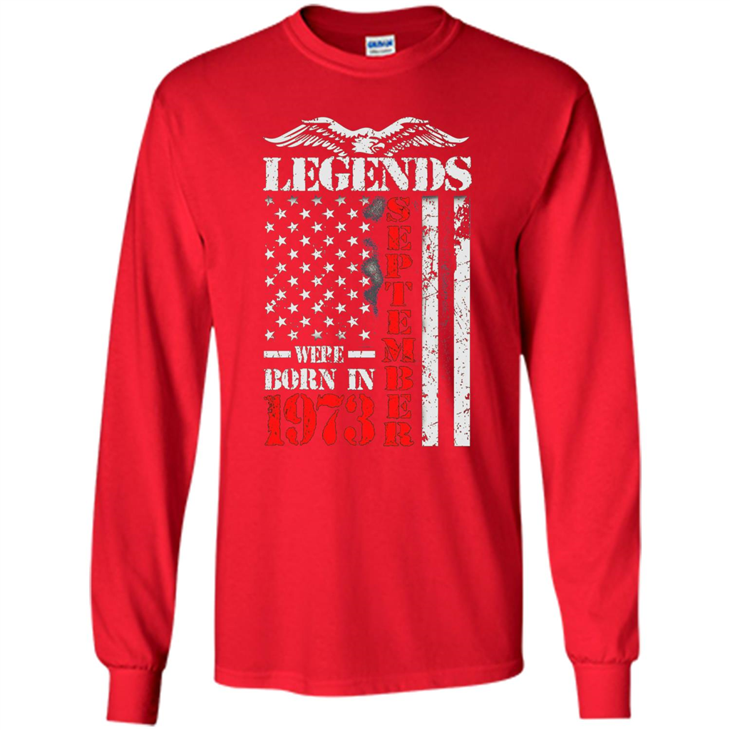 Legends Were Born In September 1973 T-shirt Red