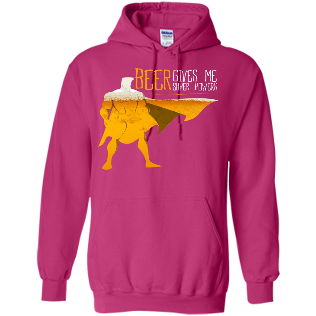 Beer. Beer Gives Me Super Powers T-shirt Heliconia