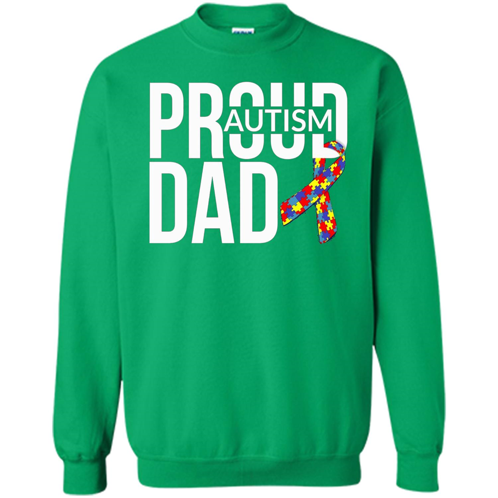 Proud Autism Dad T-shirt Autism Awareness Irish Green