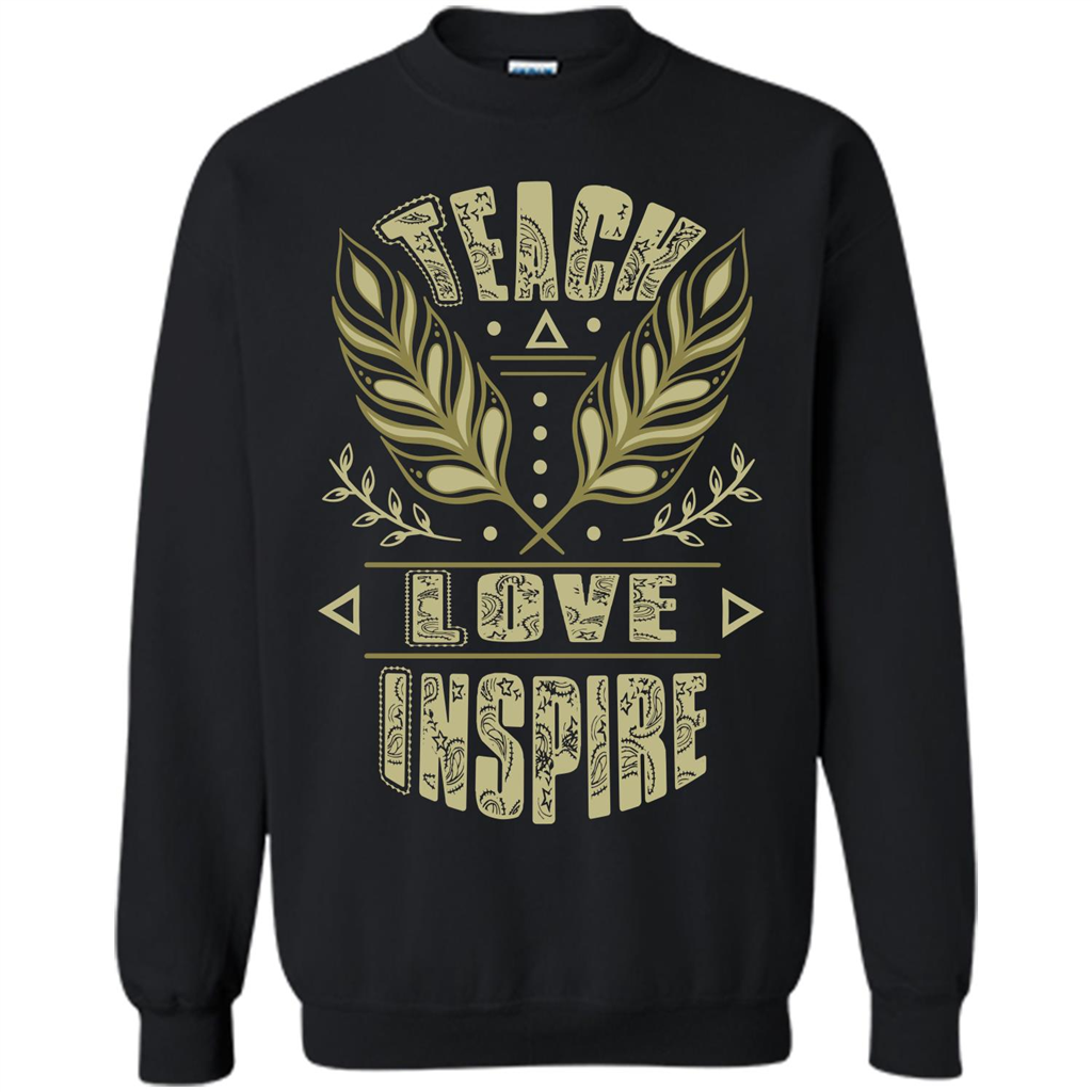 Teacher T-shirt Teach Love Inspire T-shirt Black
