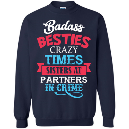Family T-shirt Sisters Partners In Crime T-shirt Navy