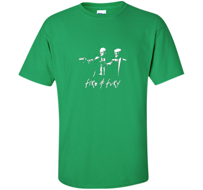 President Trump And General Mattis Fire And Fury T-shirt Irish Green