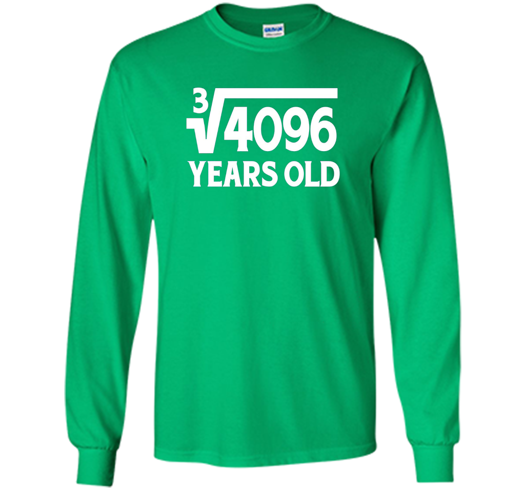 Funny Math Geek 16th Birthday Cube Root T-Shirt 16 Year Old shirt Irish Green
