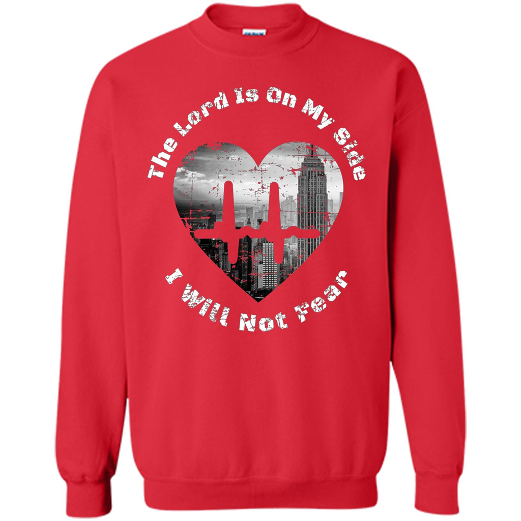 Faith Inspired T-shirt The Lord Is On My Side I Will Not Fear Red