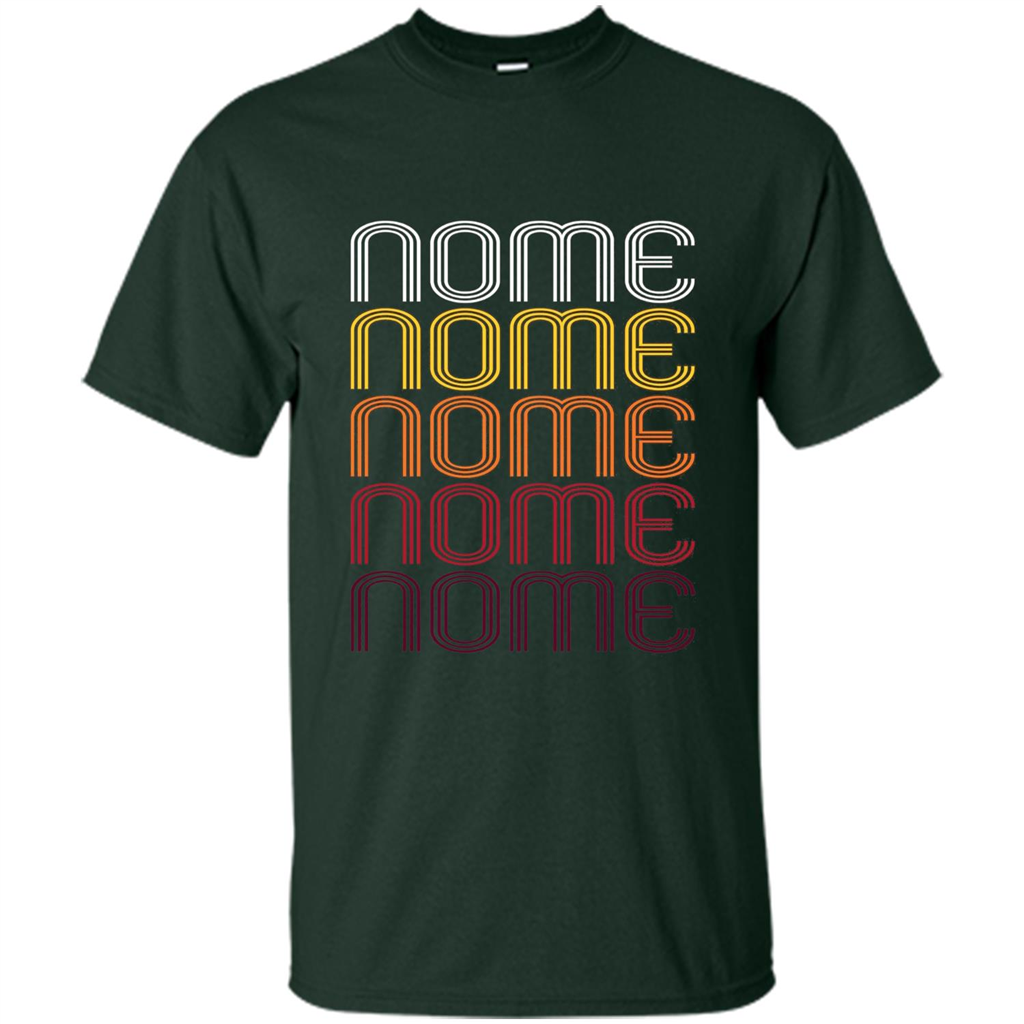 Nome, Vintage Style Alaska T-shirt Forest Green