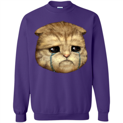 Cat Lovers T-shirt Cat Crying Orange