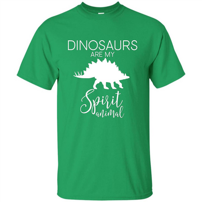 Dinosaur T-Shirt Dinosaurs Are My Spirit Animal Irish Green