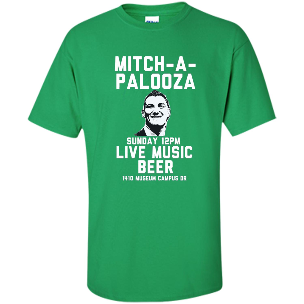 Mitch-a-palooza Live Music Beer T-shirt Irish Green
