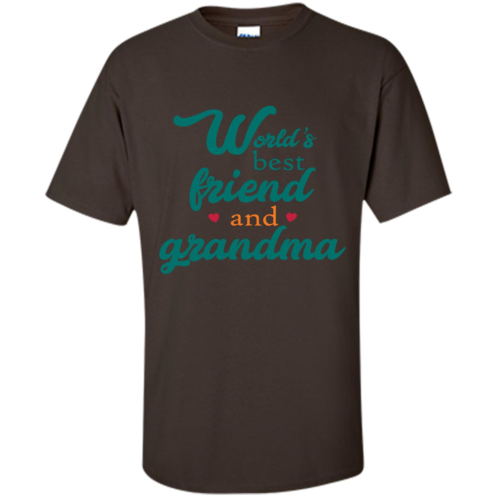 Grandma T-shirt World‰۪s Best Friend And Grandma Dark Chocolate