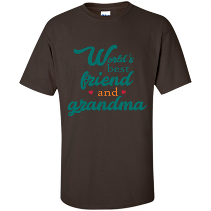 Grandma T-shirt World‰۪s Best Friend And Grandma Dark Chocolate