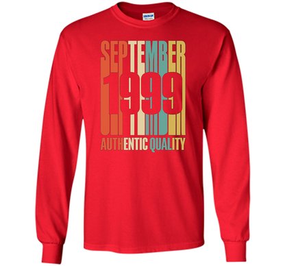 Retro Sept 1999 T-Shirt 18 yrs old Bday 18th Birthday T-shirt Red