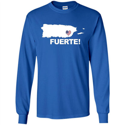 Fuerte T-Shirt Strong Support for Puerto Rico T-shirt Royal