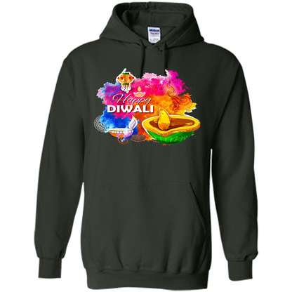 Happy Diwali Deepavali T-Shirt October 19th T-shirt Forest Green