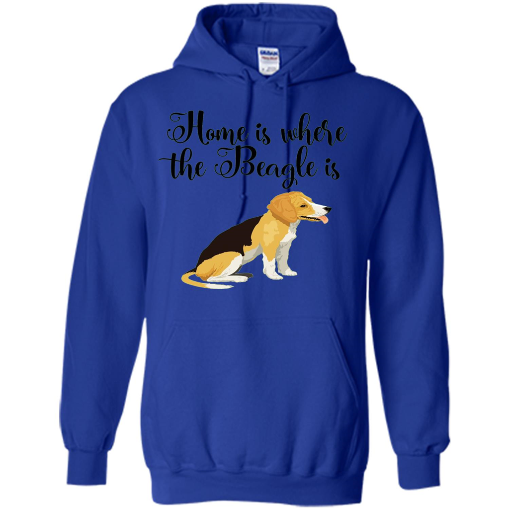 Cute Beagle T-shirt Home Is Where the Beagle Is Royal