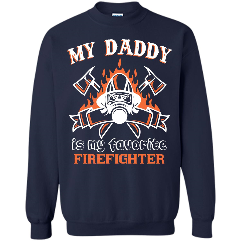 Firefighter daddy T-shirt My Daddy Is My Favorite Firefighter Navy